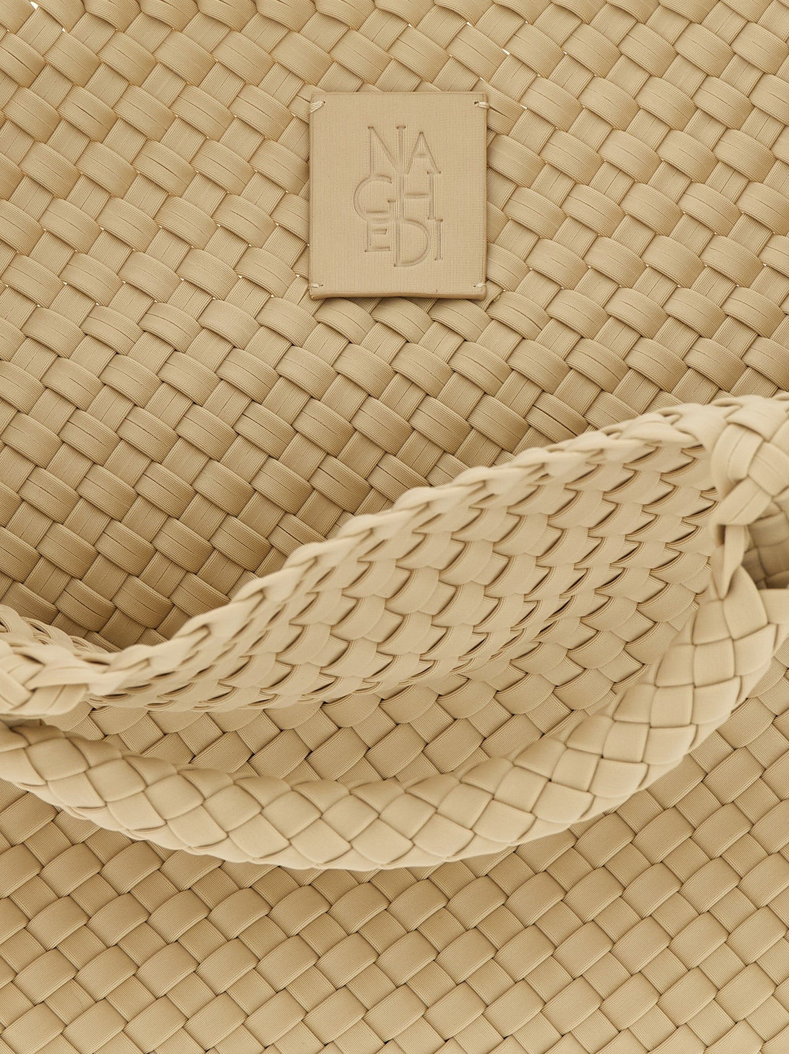 Beige Neoprene Tote Bag