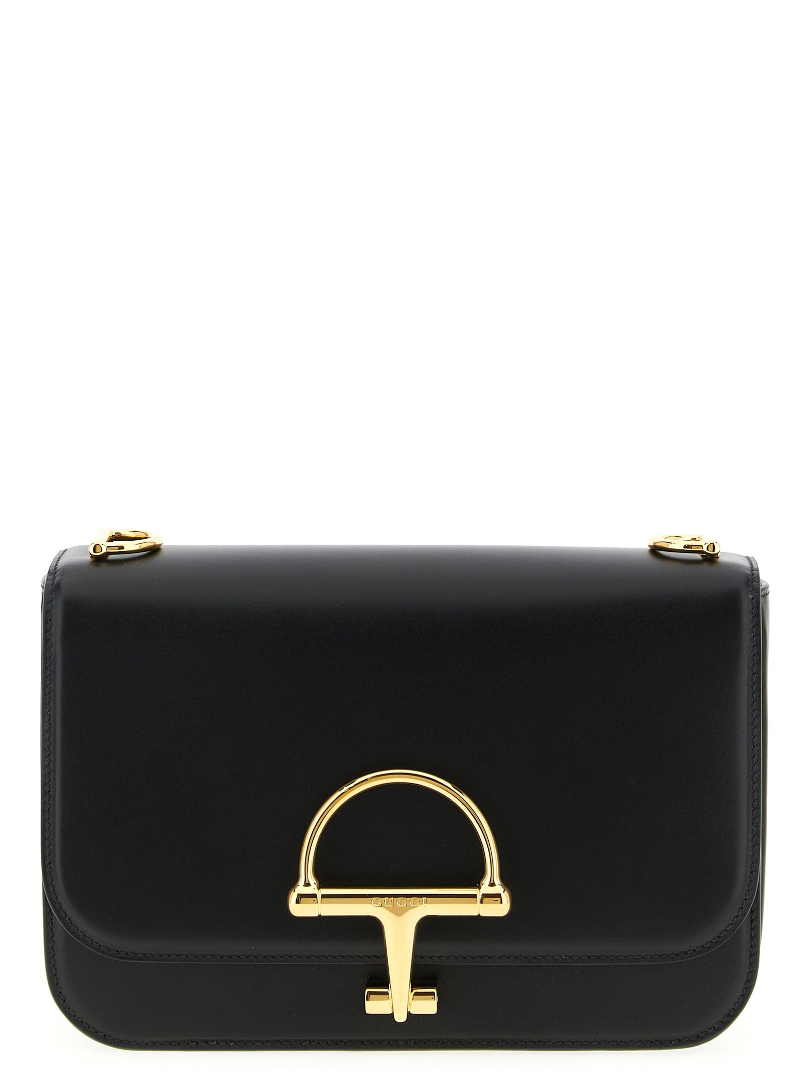Black Calfskin Shoulder Bag
