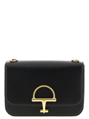 Black Calfskin Shoulder Bag