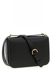 Black Calfskin Shoulder Bag
