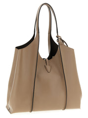 Tod's Beige Calfskin Tote Bag