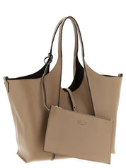 Tod's Beige Calfskin Tote Bag