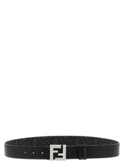 Fendi Black Calfskin Regular Belt