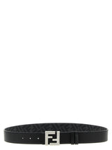 Fendi Black Calfskin Regular Belt