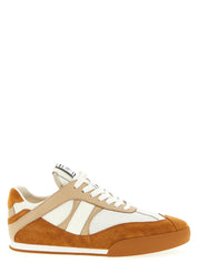 Beige Polyester Low Top Sneakers