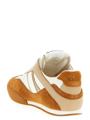 Beige Polyester Low Top Sneakers