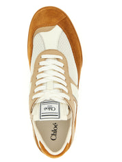 Beige Polyester Low Top Sneakers