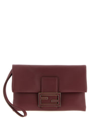 Bordeaux Lamb Leather Clutch Bag