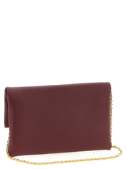 Bordeaux Lamb Leather Clutch Bag