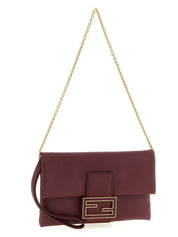 Bordeaux Lamb Leather Clutch Bag