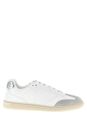 White Calfskin Low Top Sneakers
