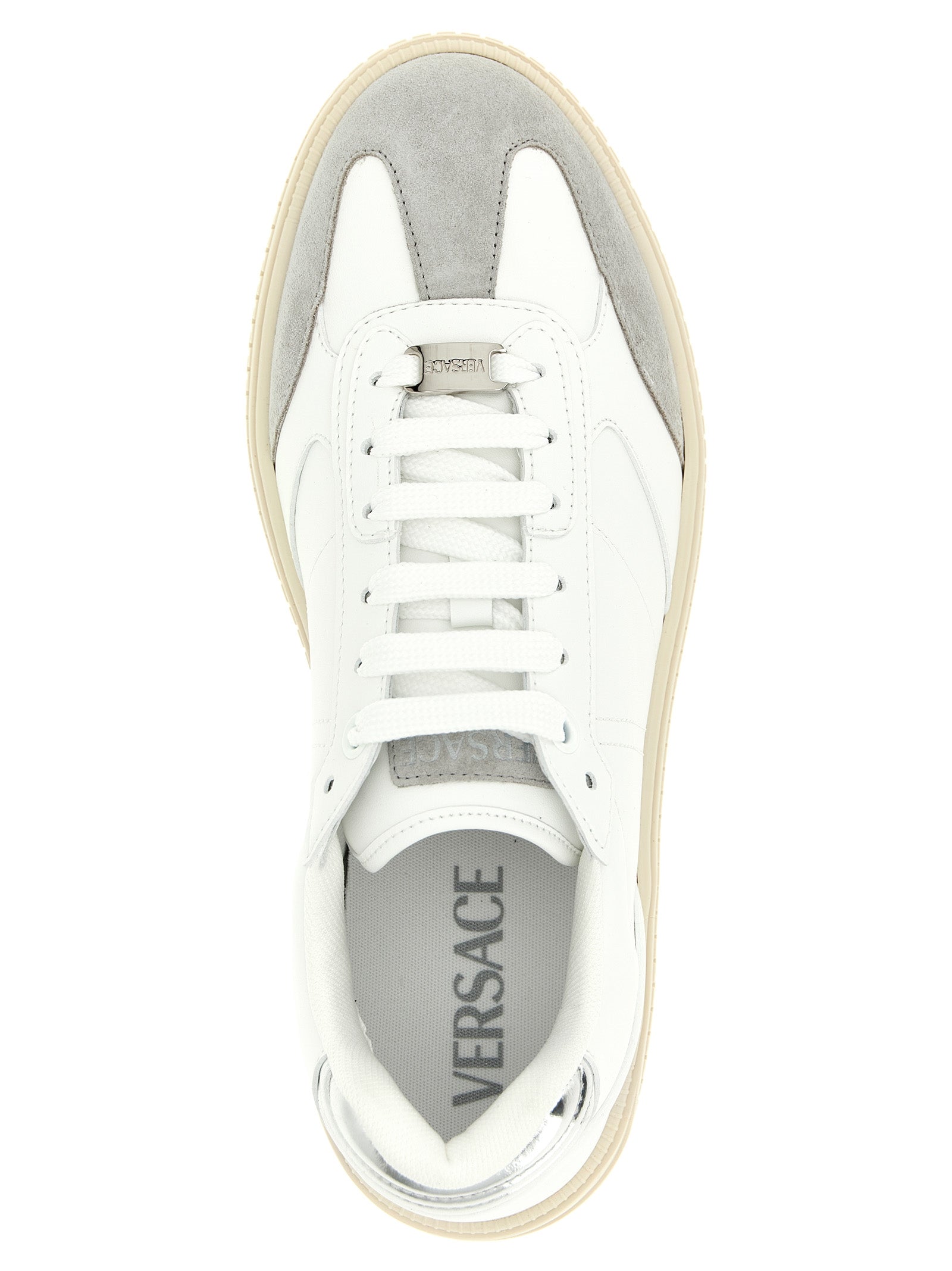 White Calfskin Low Top Sneakers