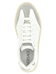 White Calfskin Low Top Sneakers