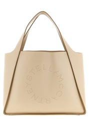 Beige Polyamide Tote Bag