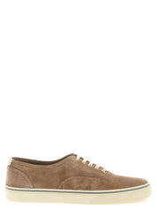 Brunello Cucinelli Beige Calfskin Low Top Sneakers