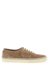 Brunello Cucinelli Beige Calfskin Low Top Sneakers