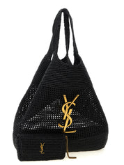 Black Raffia Tote Bag