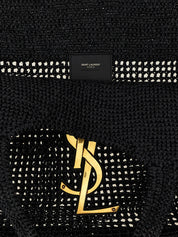 Black Raffia Tote Bag