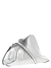 Silver Calfskin Clutch Bag