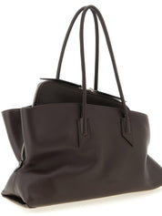 Brown Calfskin Shoulder Bag