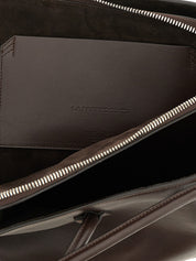 Brown Calfskin Shoulder Bag