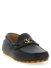 Black Calfskin Slip-On Loafers