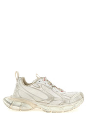 Silver Polyethylene Athletic Sneakers