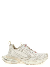 Silver Polyethylene Athletic Sneakers