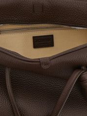 Brown Calfskin Shoulder Bag