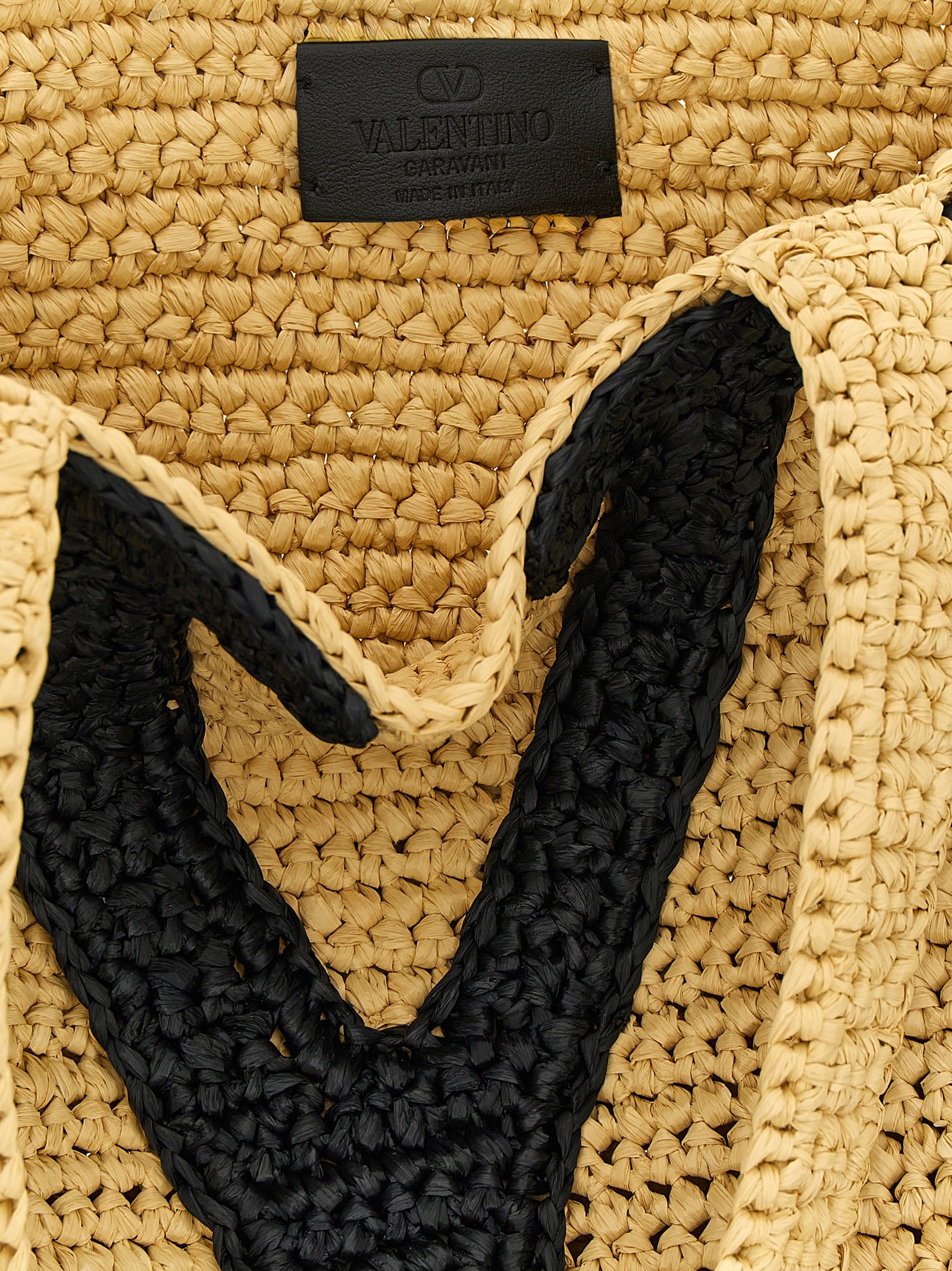 Beige Viscose Tote Bag