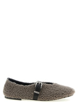 Gray Calfskin Ballet Flats