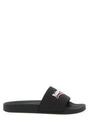 Balenciaga Black Plastic Slides