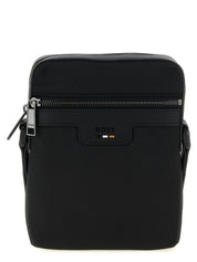 Black Polyester Crossbody Bag