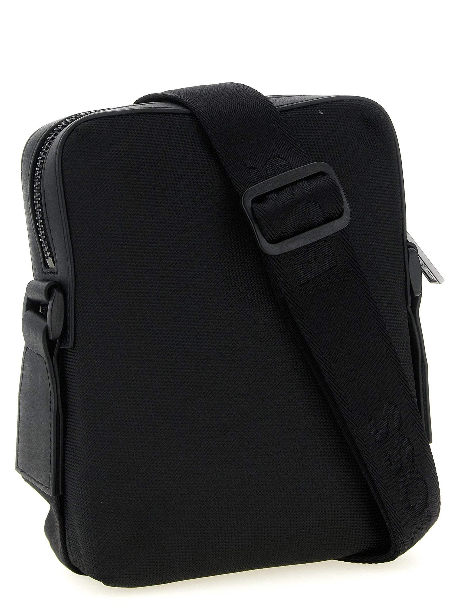 Black Polyester Crossbody Bag