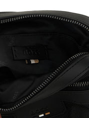 Black Polyester Crossbody Bag