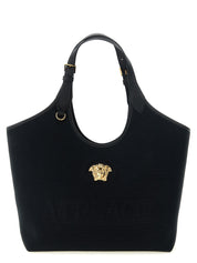Versace Black Cotton Tote Bag