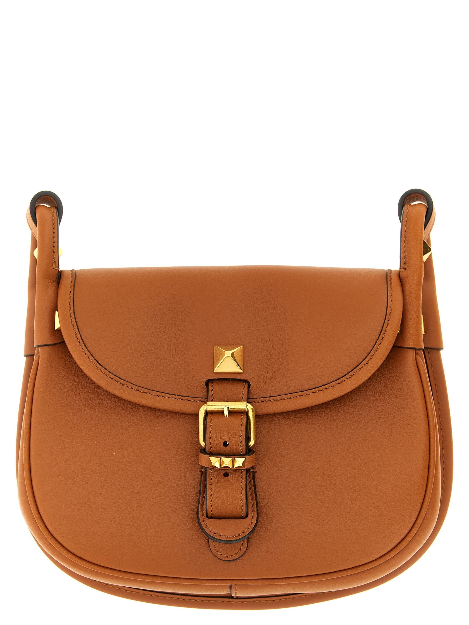Brown Calfskin Shoulder Bag