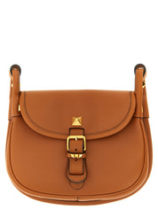 Brown Calfskin Shoulder Bag