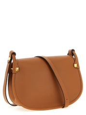 Brown Calfskin Shoulder Bag