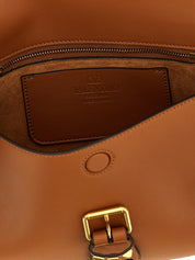 Brown Calfskin Shoulder Bag