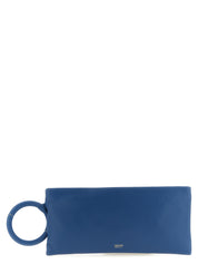 Blue Lambskin Clutch Bag
