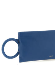Blue Lambskin Clutch Bag
