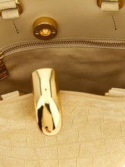 Beige Calfskin Handbag