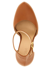 Brown Lamb Leather High Heel Pumps
