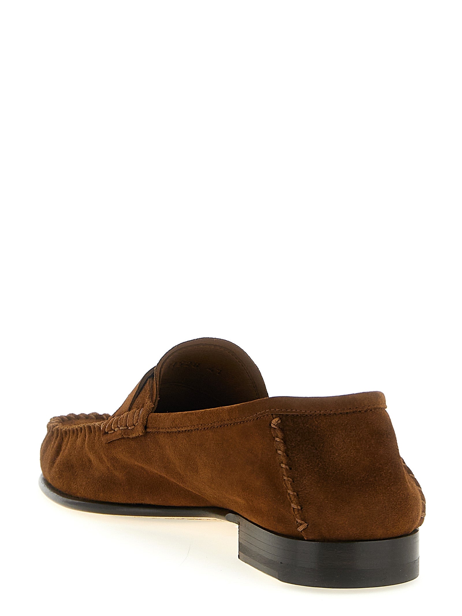 Brown Suede Leather Slip-On Loafers