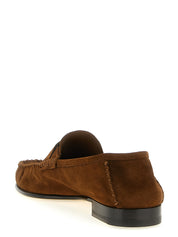 Brown Suede Leather Slip-On Loafers