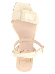 White Calfskin Wedge Sandals