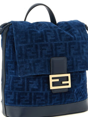 Blue Cotton Backpack
