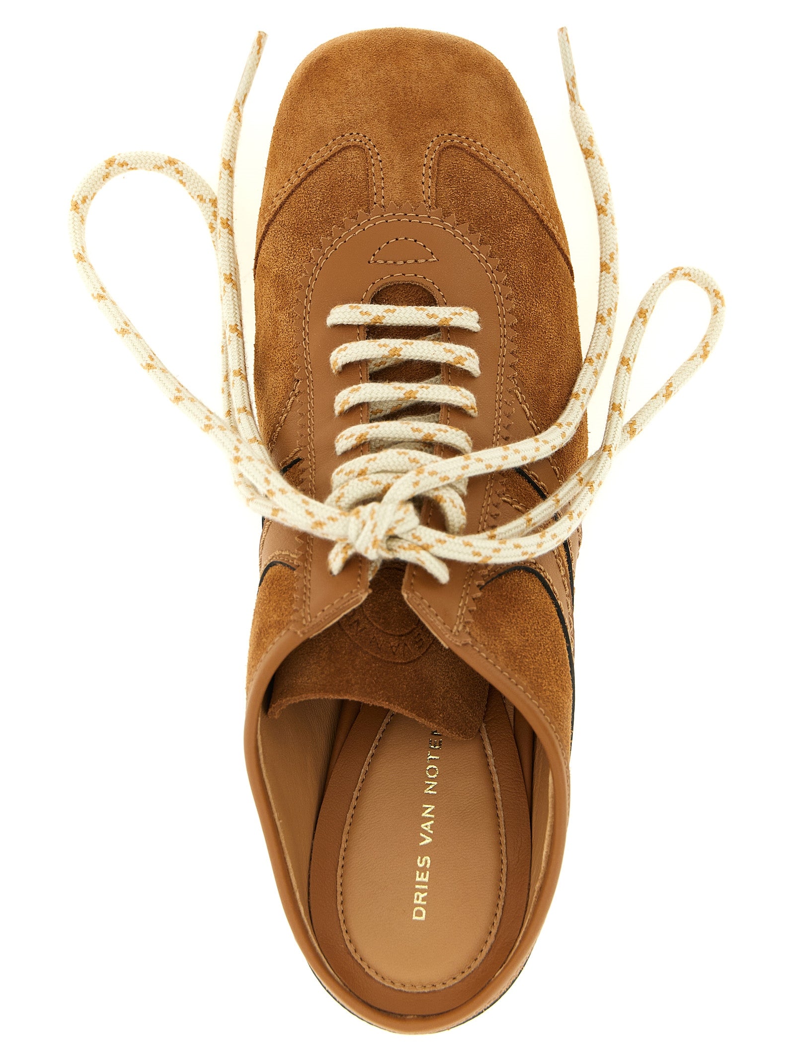 Brown Calfskin Platform Sneakers