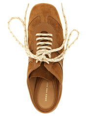Brown Calfskin Platform Sneakers